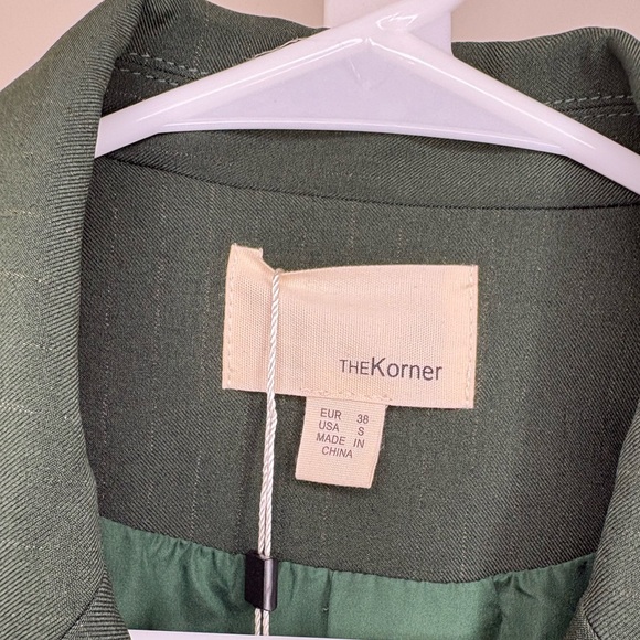 The Korner Forest Green Tailored Blazer Jacket Women’s Size S NWT - Picture 4 of 9